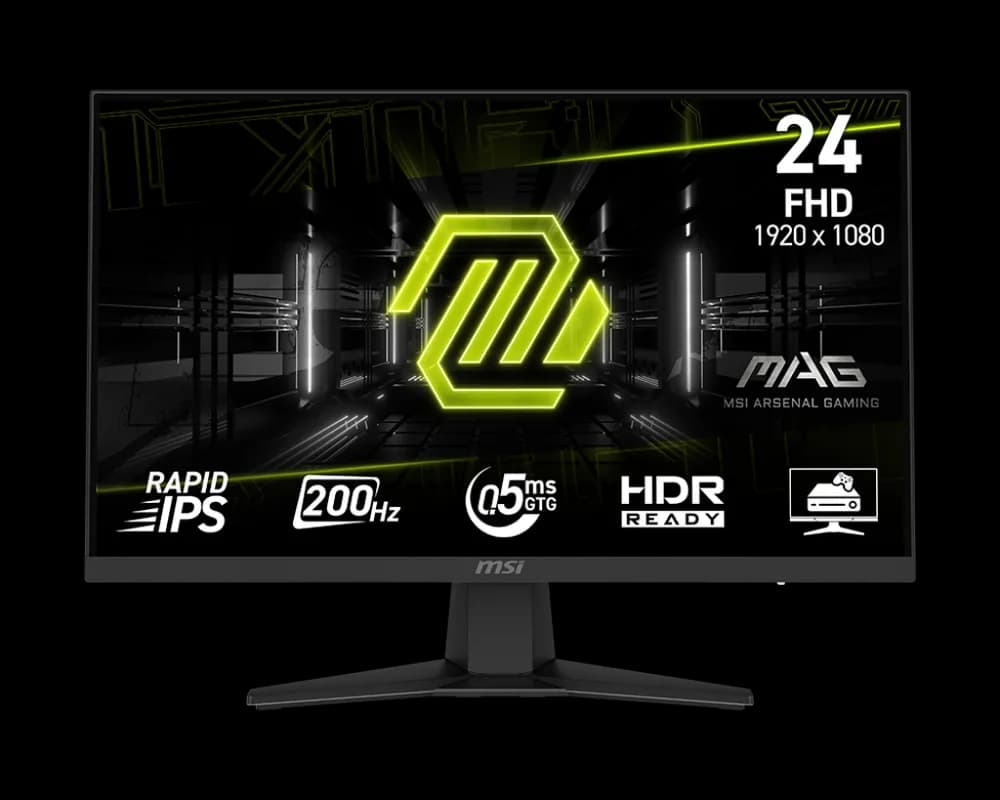 Monitor MSI MAG 244F, IPS, 23.8 inch, Full HD, 1920 x 1080, HDMI, DisplayPort, 200 Hz, 0.5 ms, Negru 9S6-3BC41H-001 "MAG 244F"