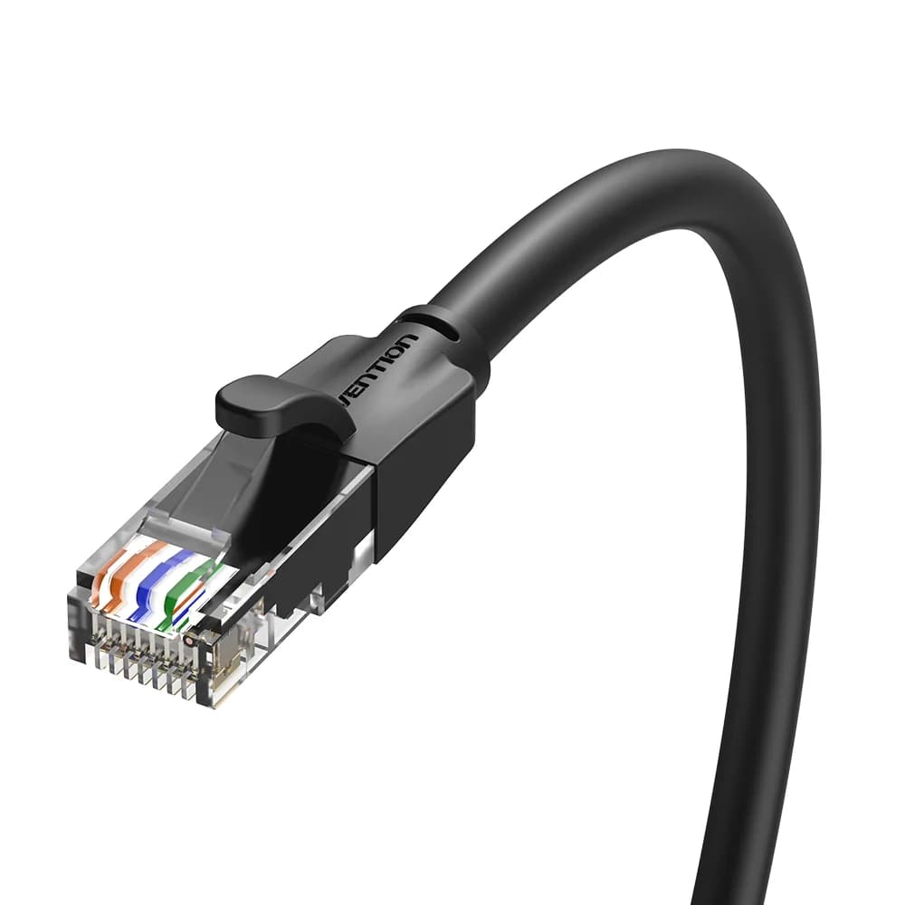 Patch cord UTP Vention, Cat. 6, RJ-45 (T) la RJ-45 (T), 25m, AWG 26, 1000Mbps, negru, "IBEBS" - 6922794745063 — miniatură