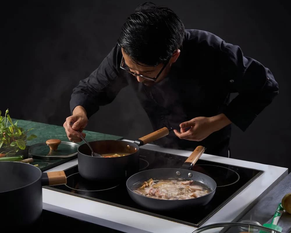 CASEROLA ALUMINIU + CAPAC 16X7.5CM, 1.4L, RIKITO WATANABE, SAMURAI GOURMET, COOKING BY HEINNER — miniatură