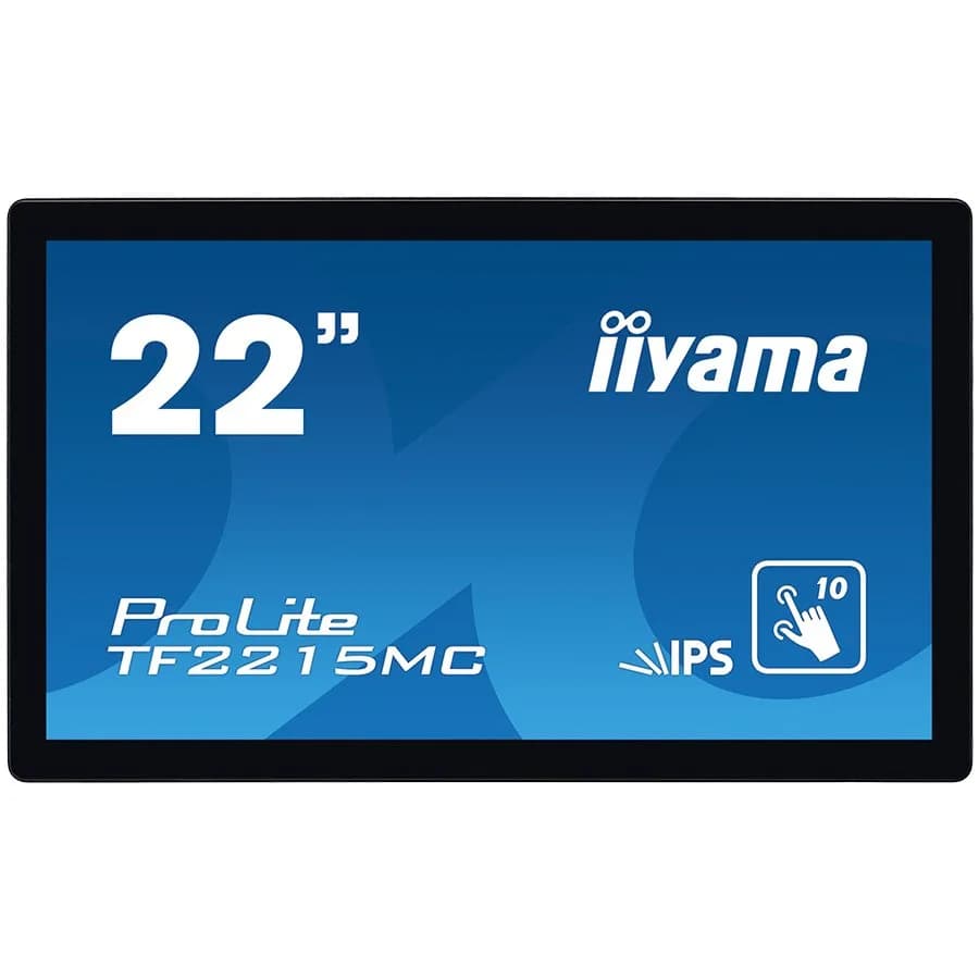 IIYAMA Monitor 21,5" PCAP Bezel Free 10P Touch with Anti-Finger print coating, 1920x1080, IPS panel, DisplayPort, HDMI, VGA, 315 cd/m2, 1000:1, 14ms, USB Interface,MultiTouch "TF2215MC-B2"