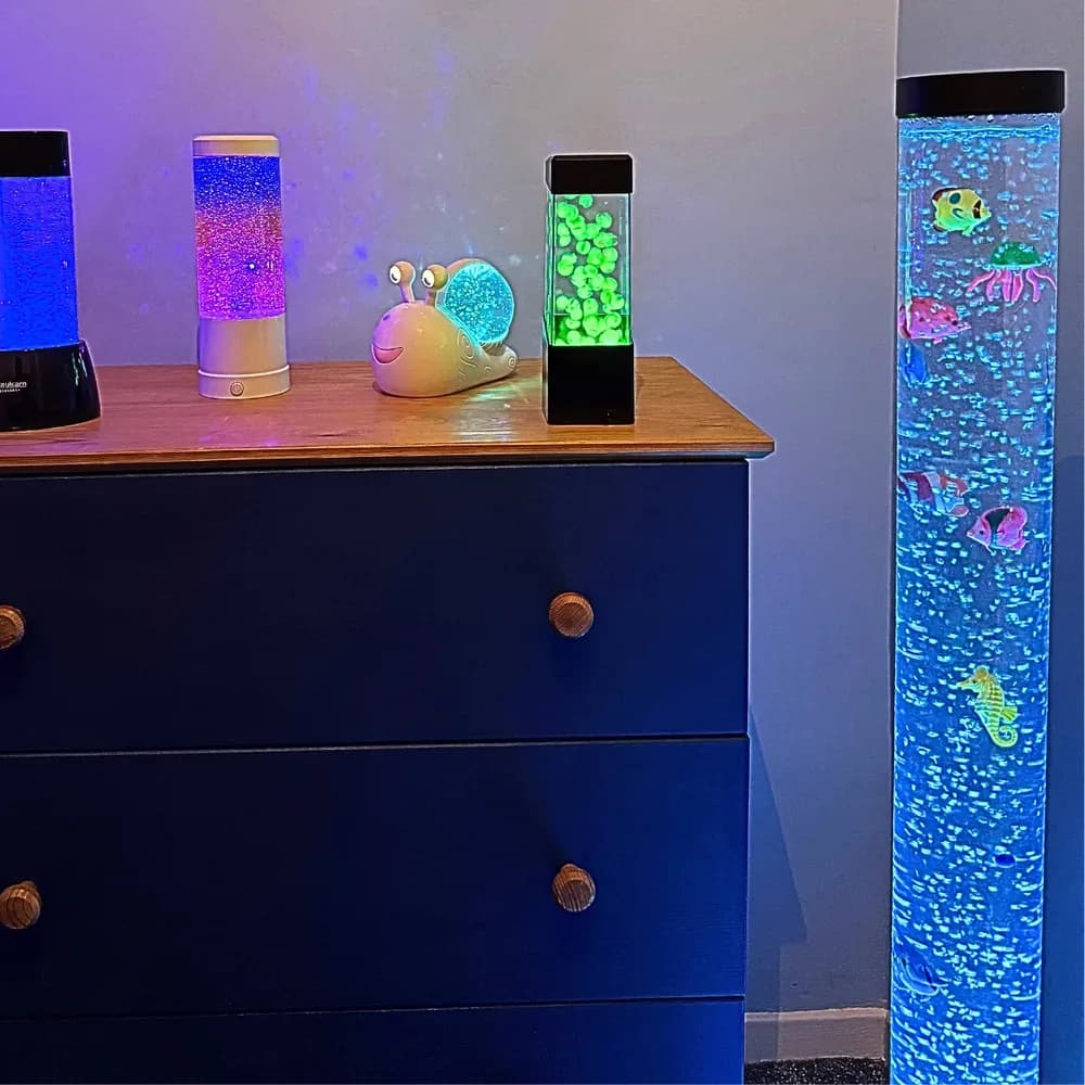 Lampă luminoasă cu sclipici curcubeu — miniatură