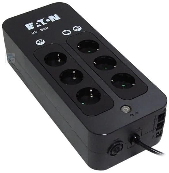 UPS Eaton, Offline, Tower, 330 W, fara AVR, Schuko x 6, LED, back-up 1 - 10 min. "3S550D"