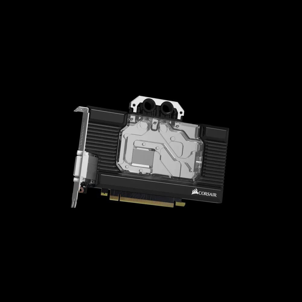 WATER block CORSAIR, filet G1/4", pt. placa video 2080 FE, pt filet G 1/4", luminat RGB, black, "CX-9020008-WW" — miniatură