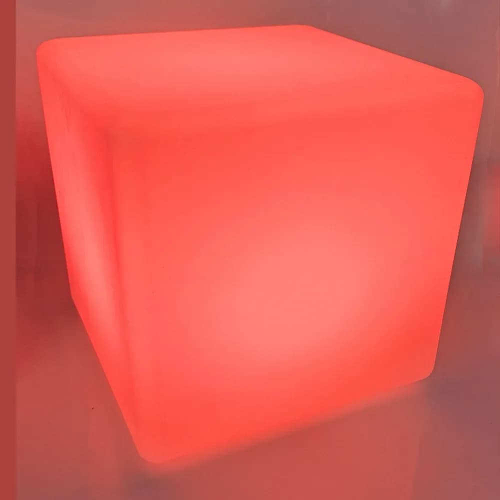 Taburet cub luminos cu schimbare de culoare 40 cm — miniatură