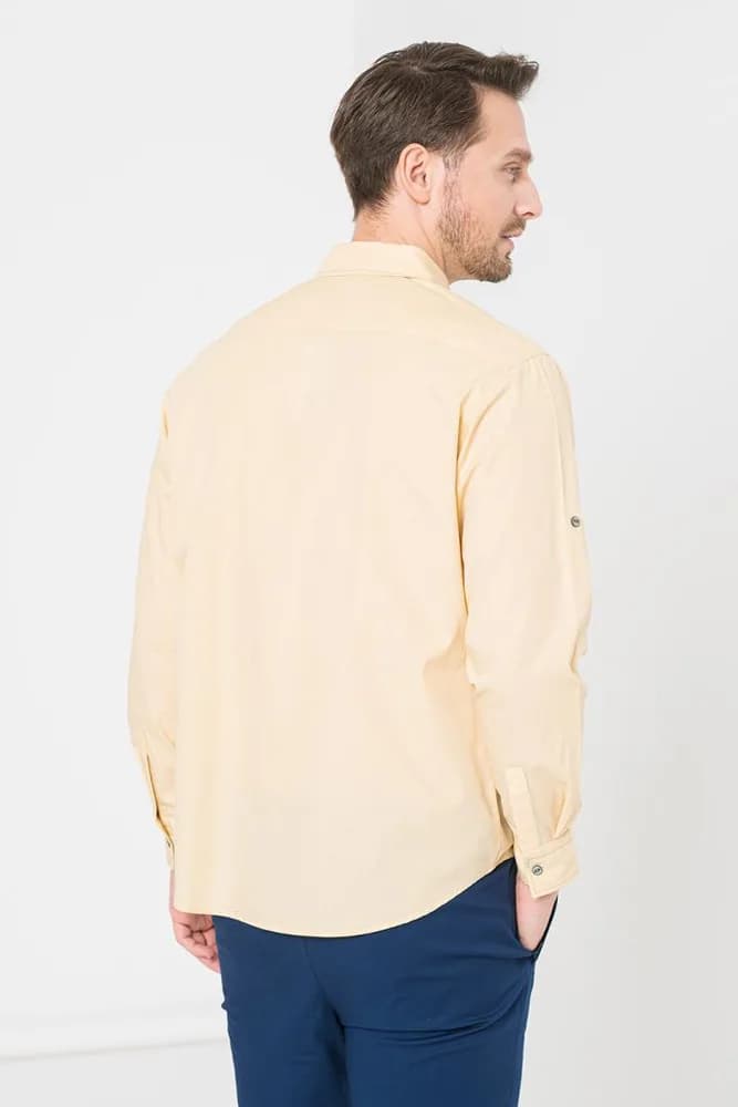 CAMASA CASUAL BARBATI BEIGE L — miniatură