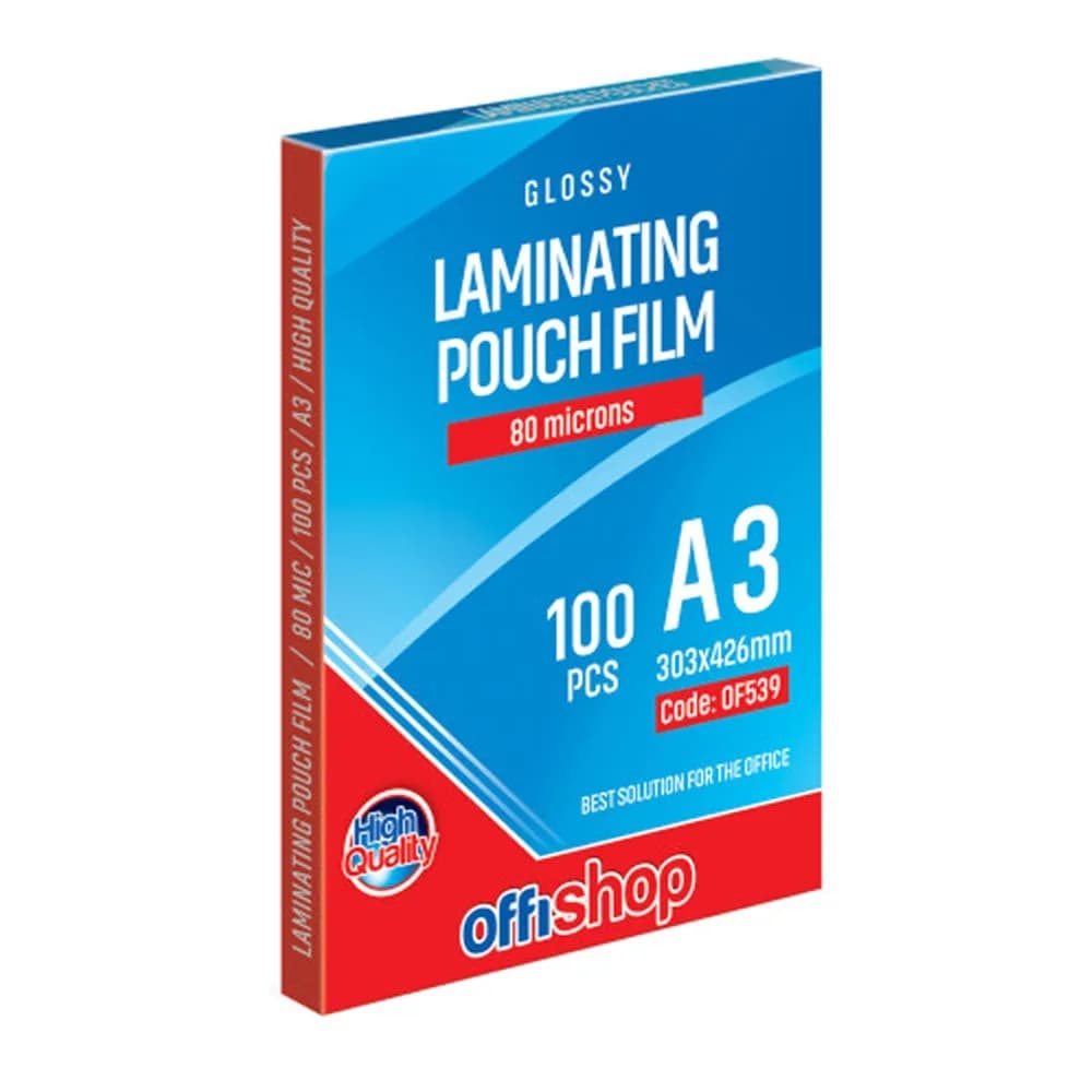 Folie laminare A3, 80mic, 100 buc/top - OFFISHOP — miniatură