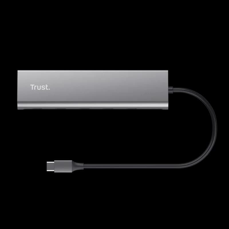 Hub USB Trust Halyx, USB-C, 5 porturi, Gri — miniatură
