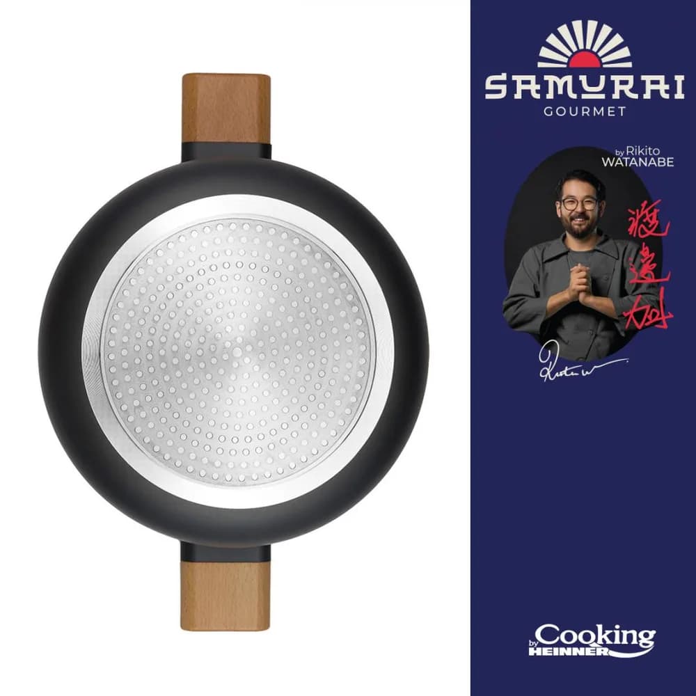 SEMIOALA ALUMINIU + CAPAC 24X12.5 CM, 5.3 L, RIKITO WATANABE, SAMURAI GOURMET, COOKING BY HEINNER — miniatură
