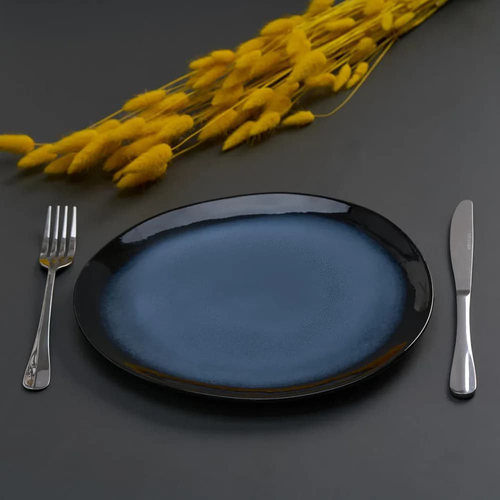 SET 4 FARFURII OVALE CERAMICA 21 CM, SERENITY, ART OF DINING BY HEINNER — miniatură