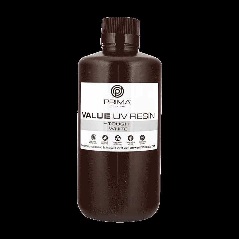 Rășină 3D PrimaCreator Value Tough UV (ABS Like) – 1 kg – White — miniatură