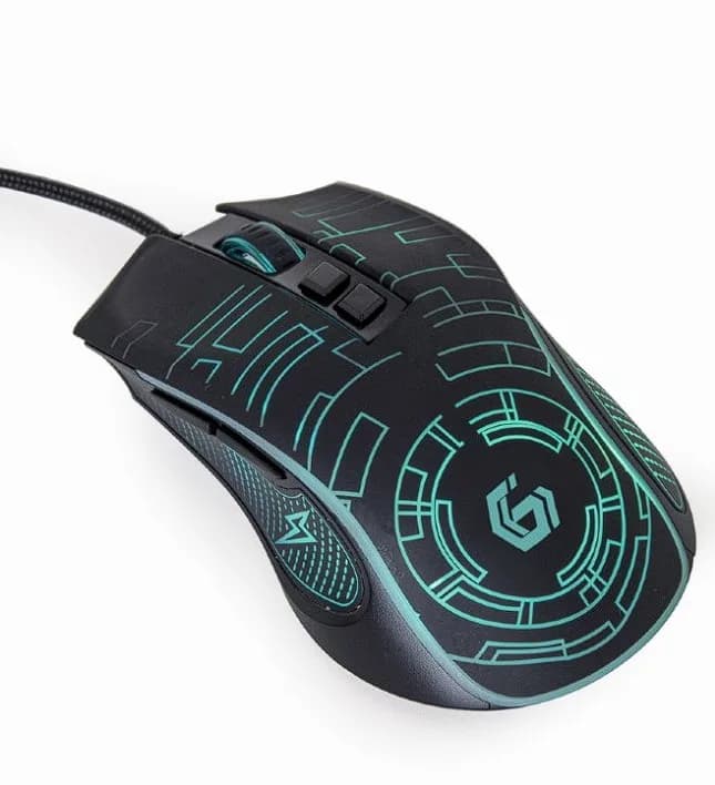 MOUSE GEMBIRD, gaming, cu fir, USB, optic, 3600 dpi, butoane/scroll 7/1, iluminare, cablu 1.5m, negru, "MUSG-RGB-01" — miniatură