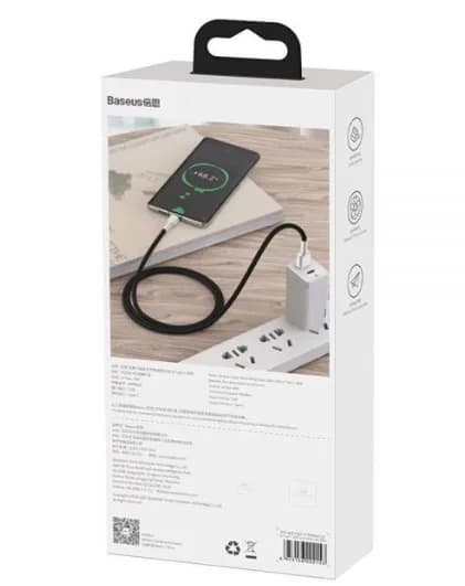 CABLU alimentare si date Baseus Cafule Series, Fast Charging Data Cable pt. smartphone, USB la USB Type-C 66W, braided, 1m, negru "CAKF000101" - 6953156209756 — miniatură