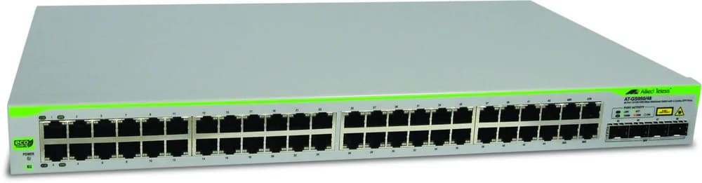 SWITCH ALLIED TELESIS, GS950/48, 10/100 x 48, SFP x 4, managed, rackabil, carcasa metalica, "AT-GS950/48-50"
