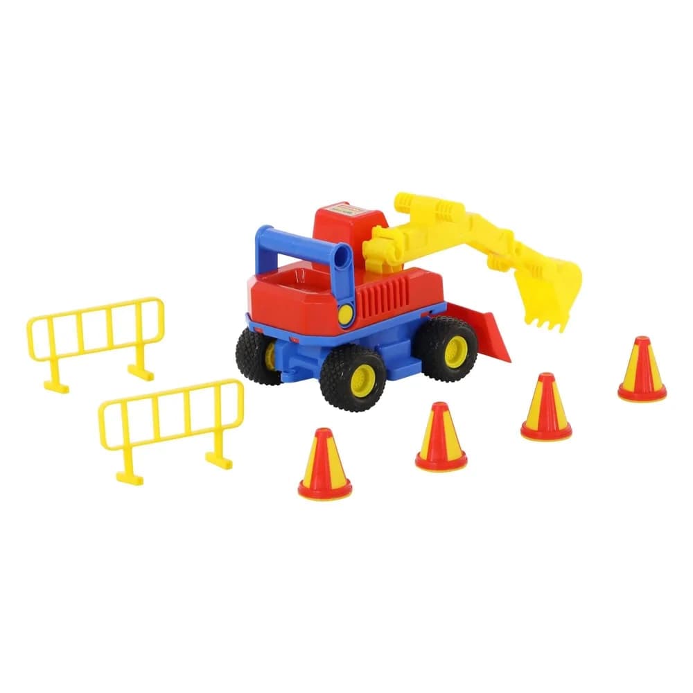 Excavator cu accesorii - ConsTruck, 29x16x16 cm, Wader — miniatură