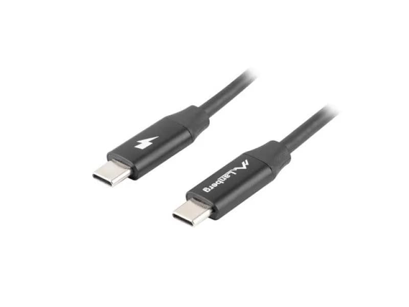 Lanberg CA-CMCM-40CU-0010-BK. Cable length: 1 m. Connector 1: USB C, Connector 2: USB C, USB version: USB 2.0, Maximum data transfer rate: 0.48 Gbit/s, Connector contacts plating: Gold, Product colour: Black