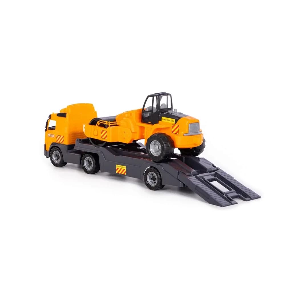 Trailer+cilindru asfalt - Volvo PowerTruck, 89x19x25 cm, Wader — miniatură