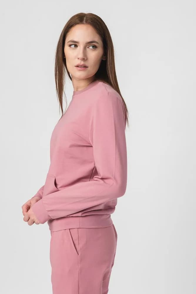 BLUZA COTON CASUAL FEMEI PINK-L — miniatură