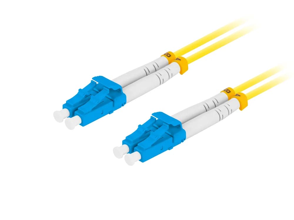 Patch cord fibră SM LC/UPC-LC/UPC duplex 3 m LSZH G657A1 3,0 mm galben — miniatură