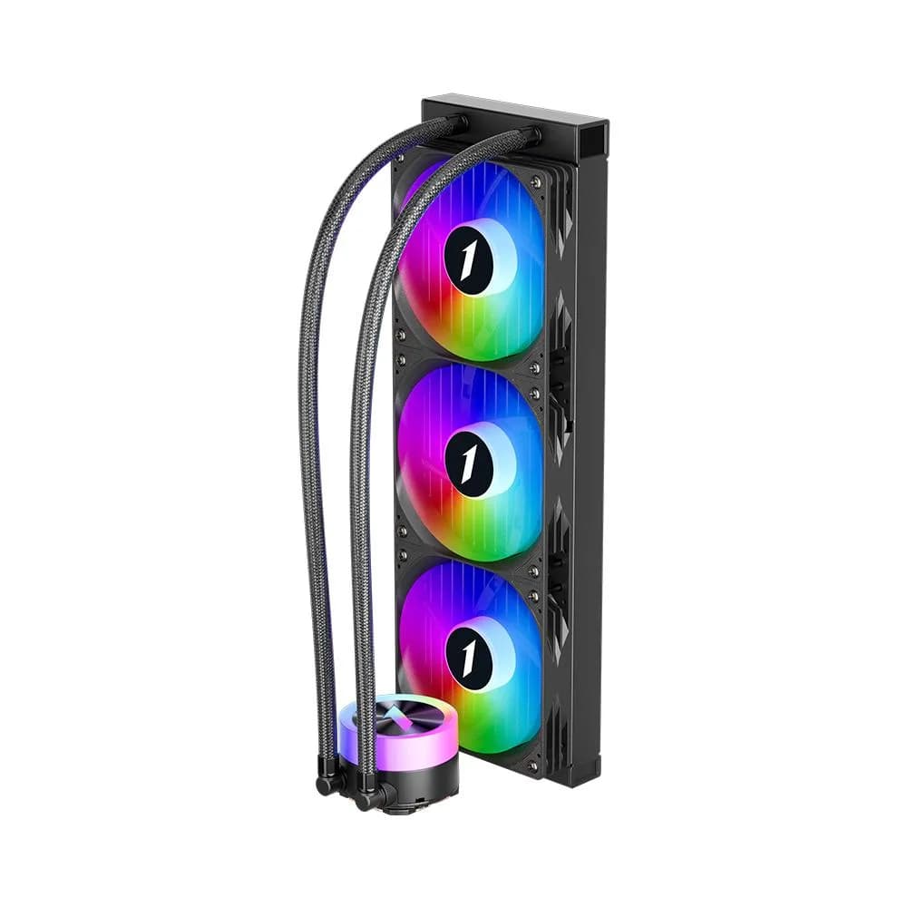 Cooler Procesor 1STPLAYER THUNDERSTORM TS1 360, Lichid, 12 cm, 3 ventilatoare, aRGB