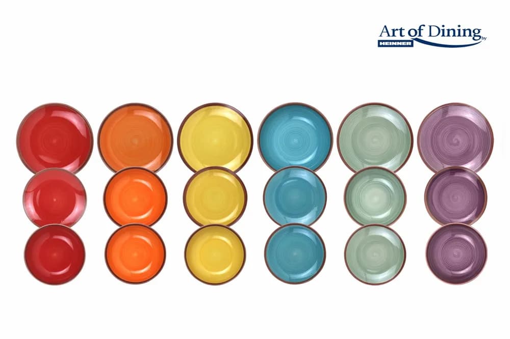 SERVICIU MASA CERAMICA 18PCS, AQUARELLE, ART OF DINING BY HEINNER — miniatură
