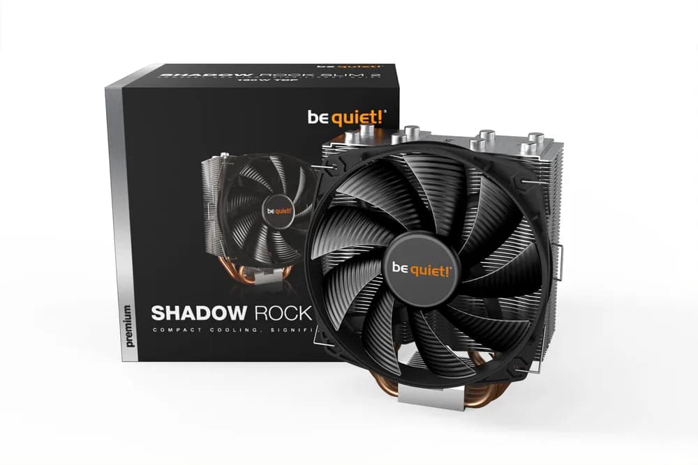 COOLER be quiet "Shadow Rock Slim 2",racire aer, Ø6 mm×4 pcs heatpipe, skt. Intel LGA 1700/1200/115x/2066/2011-v3 AMD AM5/AM4, fan 135mm, 1400 rpm,conectare 4-pin PWM,LED "BK032" — miniatură