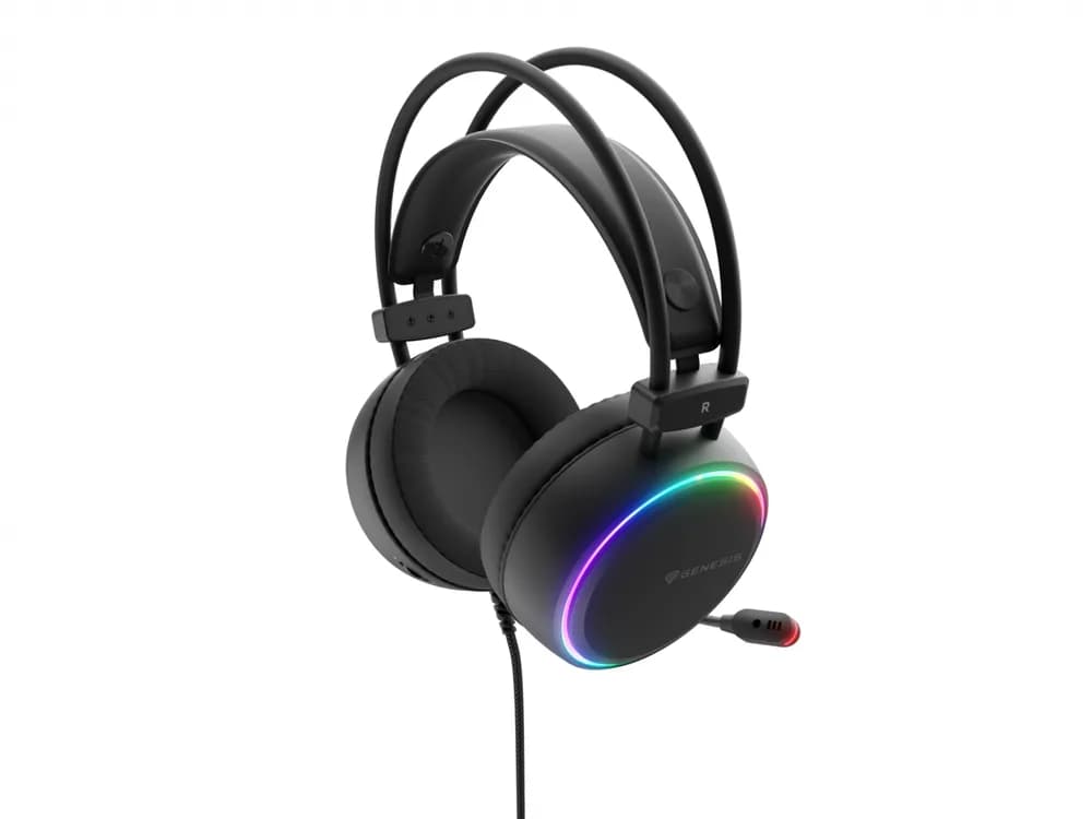 Casti Gaming Head-band Genesis Neon 613 G2, Wired, negru — miniatură