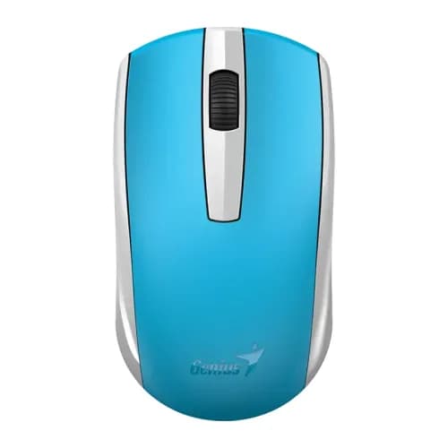 Mouse Genius "ECO-8100", PC sau NB, wireless 2.4GHz, optic, 1200 dpi, butoane/scroll 3/1, acumulator, albastru, "31030046401" 4710268 262756 — miniatură