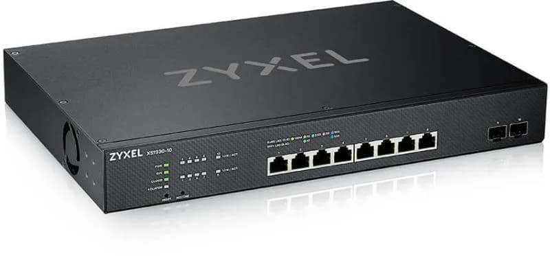 SWITCH ZyXel, Gigabit x 10, SFP+ x 2, managed, rackabil, carcasa metalica, "XS1930-10-ZZ0101F"