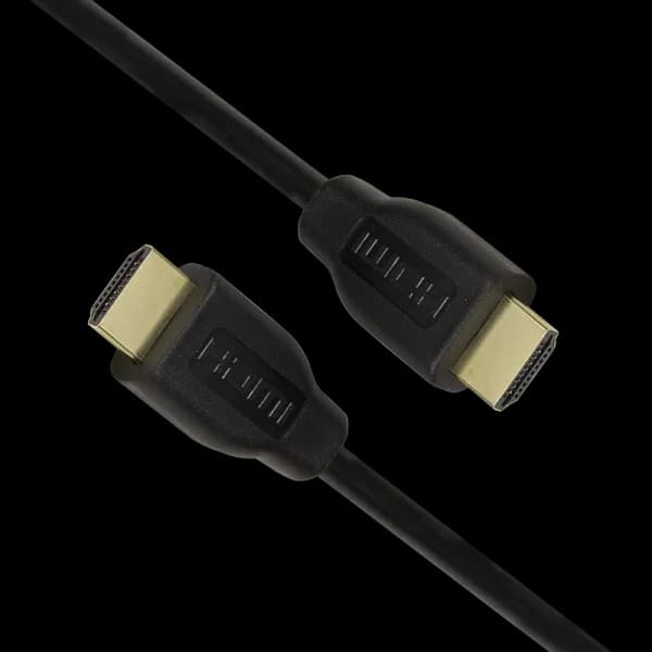 CABLU video LOGILINK, HDMI (T) la HDMI (T) 1.4, 0.2m, conectori auriti, rezolutie maxima 4K (3840 x 2160) la 30 Hz, plastic, dublu ecranaj, negru, "CH0076" — miniatură