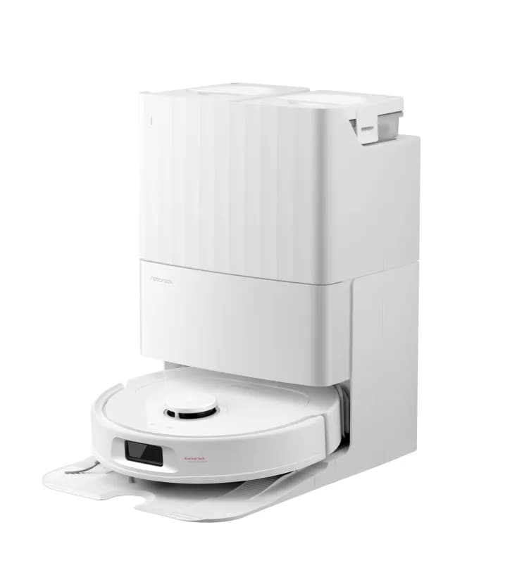 Roborock QR 598. Dust container type: Combi, Product colour: White, Shape: Round. Noise level: 64 dB, Dust capacity (base): 2.7 L, Water tank capacity: 4 L. Battery technology: Lithium-Ion (Li-Ion), Battery capacity: 5200 mAh, Runtime: 180 min. Width: 350 mm, Depth: 353 mm, Base station dimensions