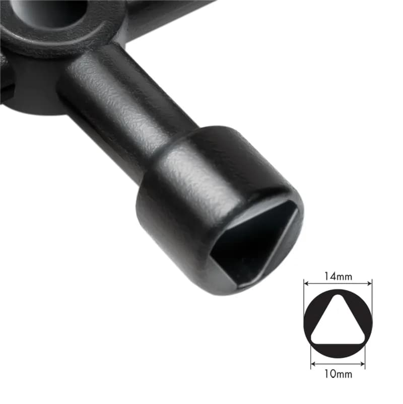 CHEIE UNIVERSALA in cruce Logilink, pentru cabinete, 4 tipuri de cheie, aliaj zinc, black, "WZ0072" — miniatură