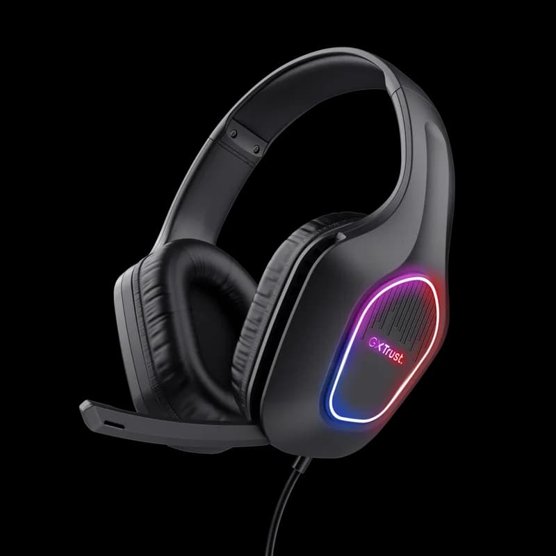 Casti Gaming Head-band Trust GXT 416 ZIROX, Wired, Negru — miniatură