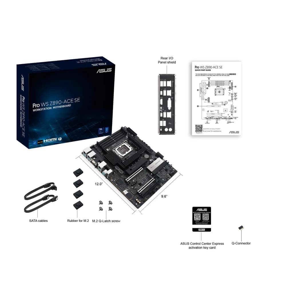 Placa de baza PRO WS Z890-ACE SE, Intel Z890, Socket 1851, ATX "90MB1JC0-M0EAY0" — miniatură