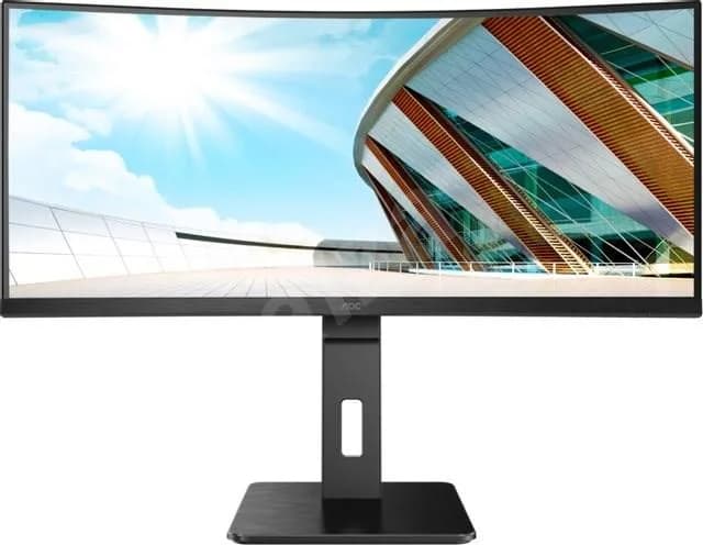 MONITOR AOC - gaming 34 inch, Gaming, VA, UWQHD (3440 x 1440), Wide | curbat, 300 cd/mp, 1 ms, HDMI | DisplayPort, "CU34P2A"