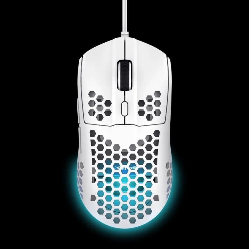 Mouse Gaming Trust GXT 928W Helox, 6400 dpi, Alb — miniatură
