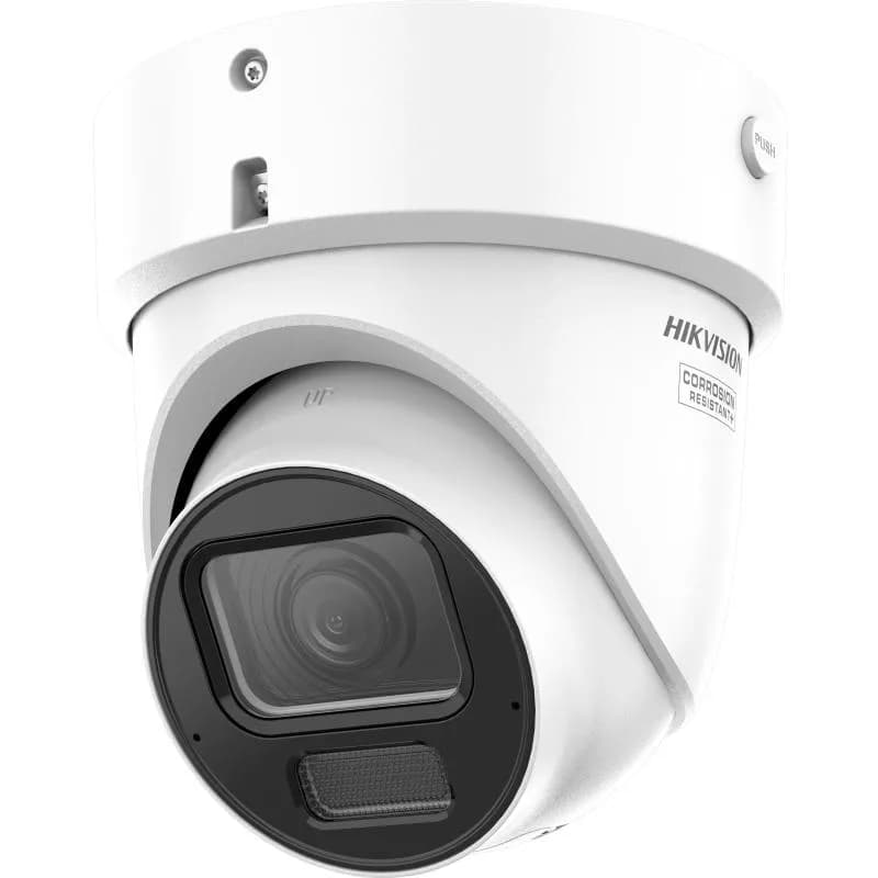 Camera de supraveghere IP Turret 6MP Hikvision DS-2CD2H66G2H- IZSY(2.8-12MM)(EF), lentila varifocala 2.8-12mm, iluminare min: Color: 0.0008 Lux @ (F1.2, AGC ON),B/W: 0 Lux cu IR 40m, interfata audio: 1/1, alarma: 1/1, slot card de memorie: microSD/microSDHC/microSDXC maxim 512GB, alarma la