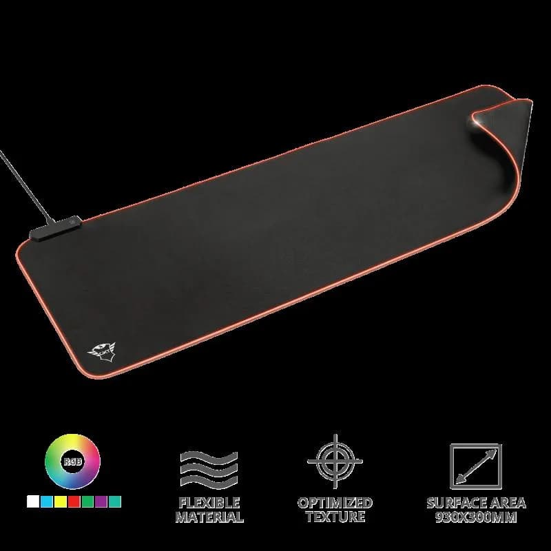 Mouse pad Trust GXT 764 Glide-Flex Flexible RGB, XXL, negru — miniatură