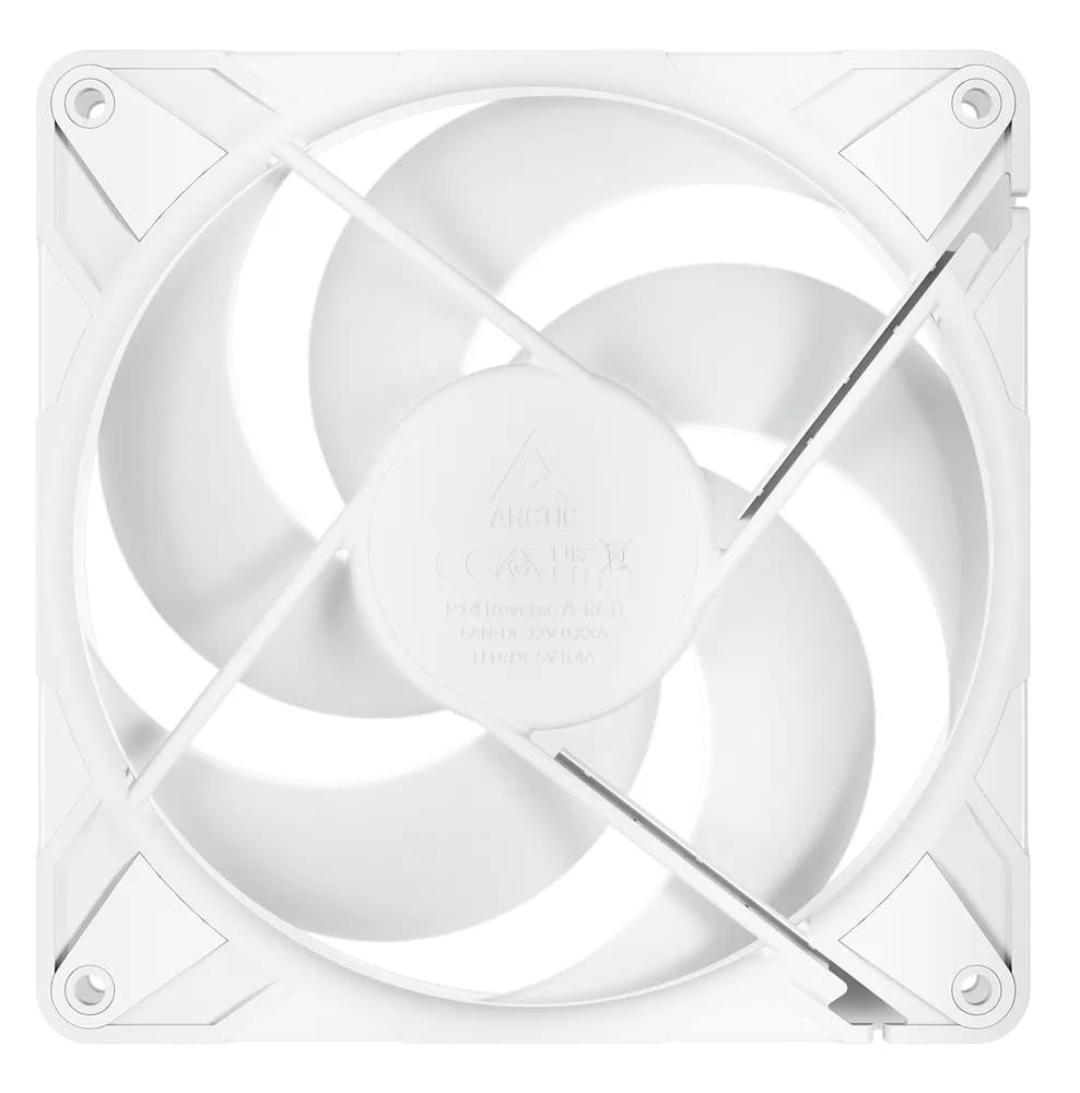 Set 3 ventilatoare Arctic "P14 Pro Reverse A-RGB (White) - 3 Pack", 140mm, 400 - 2650 RPM, FDB, 98 cfm, 4-Pin Fan Plug + 4-Pin Socket, alb, "ACFAN00328A" — miniatură