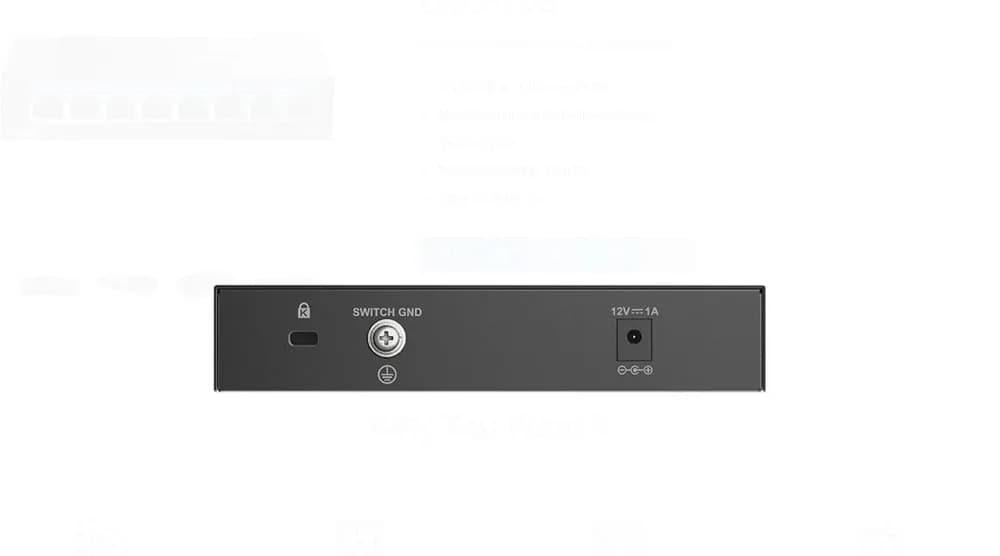 D-LINK DMS-108 UNMANAGED SWITCH 8 PORT, Interfata: 8 x 10/100Mbps/1G/2.5G, Auto MDI/MDIX, Capacitate Switch 40 Gbps, Packet Forwarding Rate: 29.76 Mpps, Dimensiuni: 145 x 82 x 28 mm, Greutate: 343g — miniatură