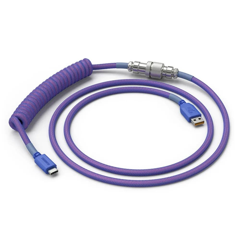 Glorious cablu tastatura Coiled Nebula, USB-C - USB-A, 1.37m, Mov "GLO-CBL-COIL-NEBULA"