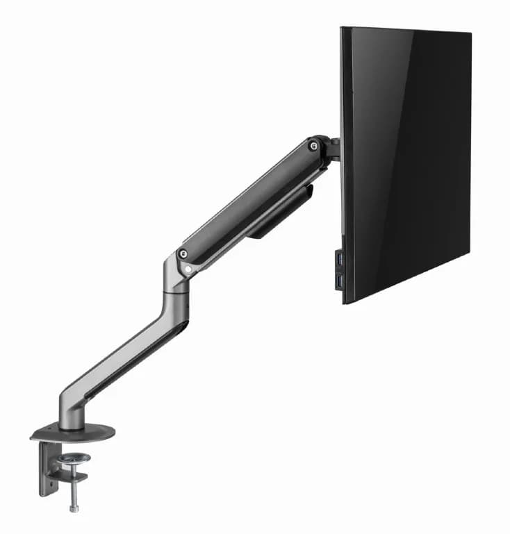 SUPORT de birou Gembird, pt 1 TV/monitor plat, diag. max 17-32 inch, rotatie, inclinare, pivotare, max 9 kg, space-grey, "MA-DA1-05" — miniatură