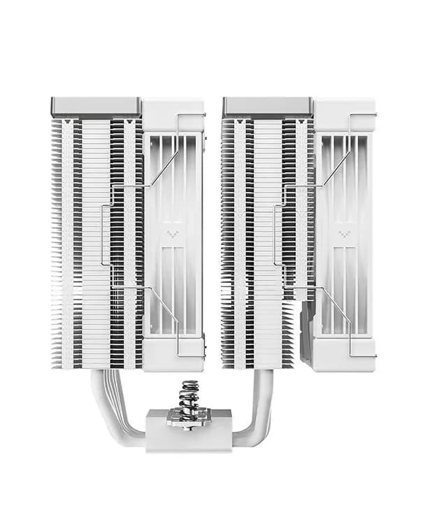 COOLER DeepCool "AK620 G2 WH" skt. Intel si AMD, racire cu aer, vent. 2 x 120mm, 2000 rpm, 6 heatpipes, inaltime 159mm, top cover lemn, alb,"R-AK620G2-WHNNMN-GJD" — miniatură