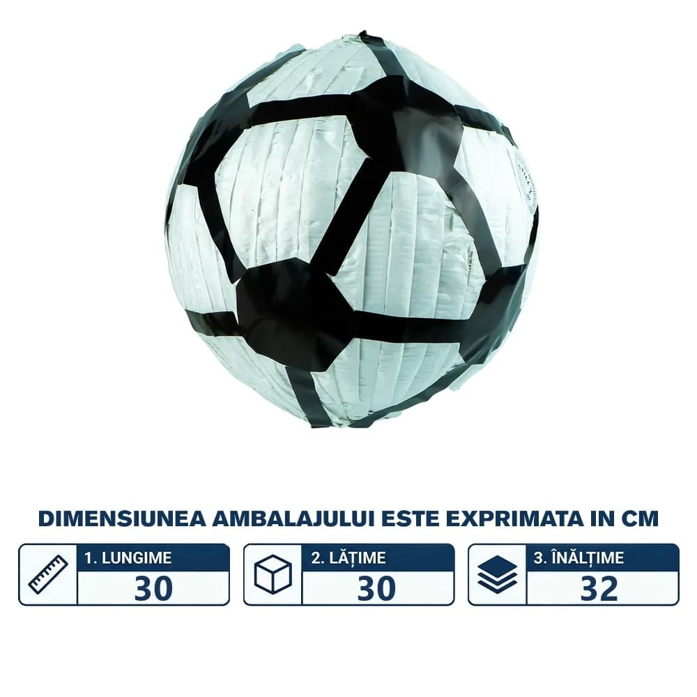 Pinata Minge fotbal, 30x30x30 cm — miniatură