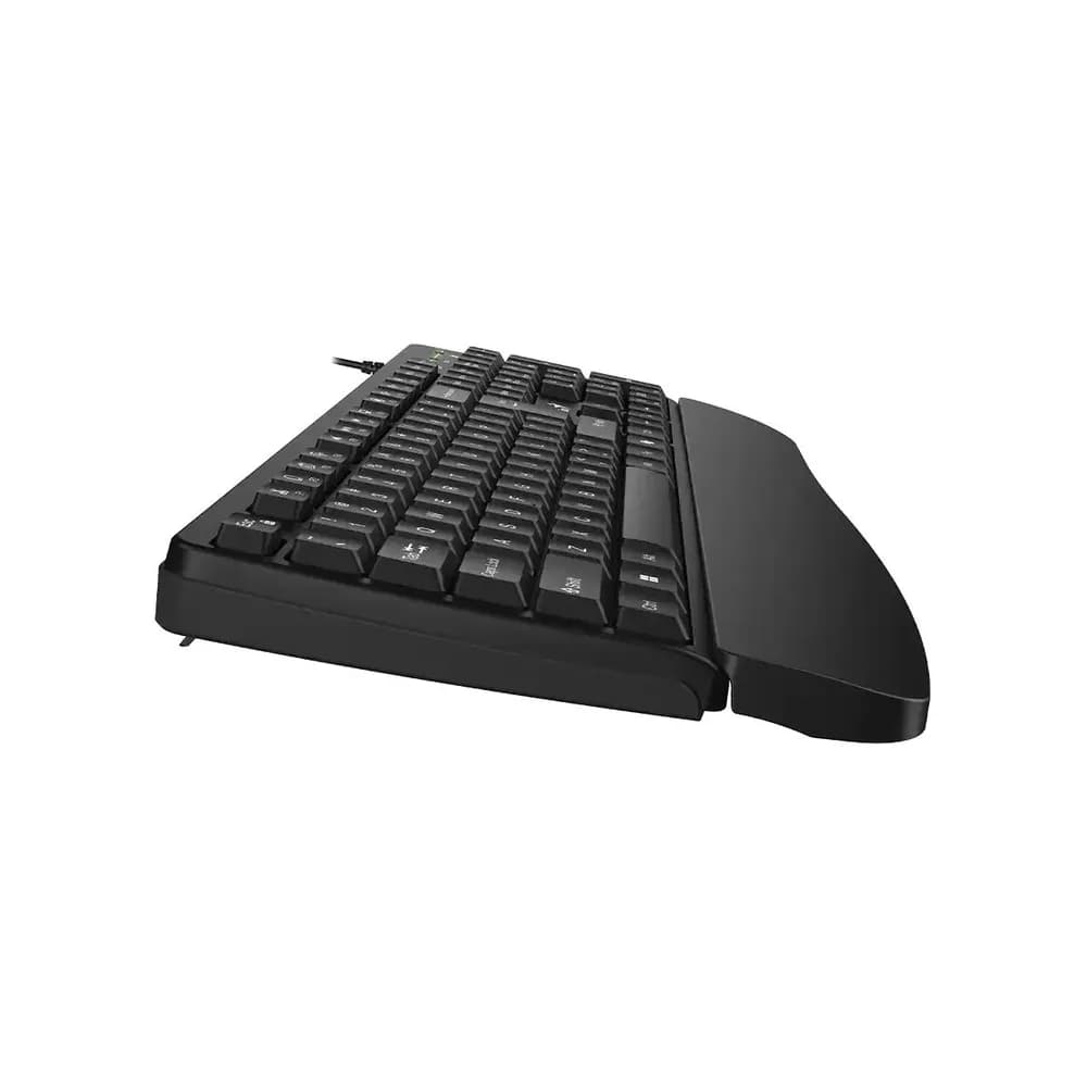 TASTATURA GENIUS USB, multimedia, 104 taste + 12 taste multimedia, design ergonomic, Palm rest, USB, negru, "KB-123" "31300021400" — miniatură