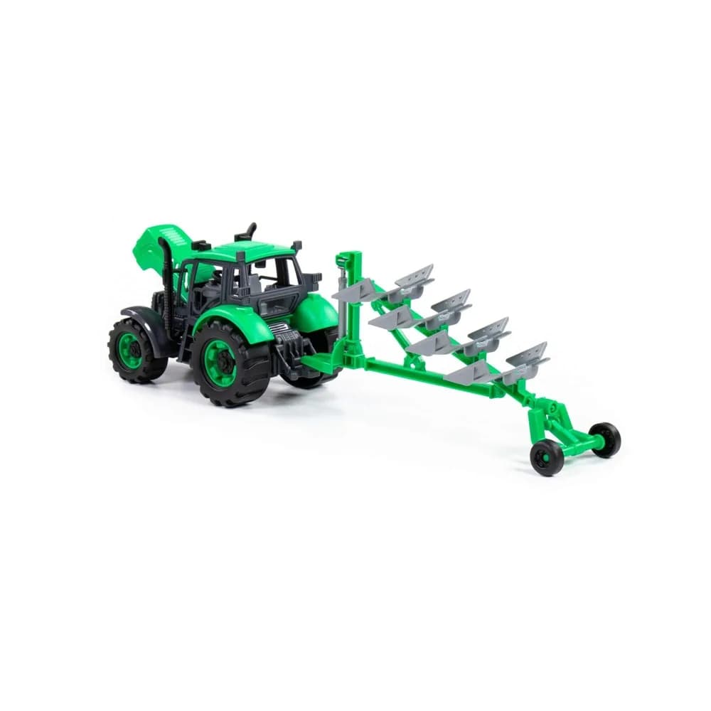 Tractor cu plug, cu frictiune, 45.5x11.5x14.5 cm, Polesie — miniatură