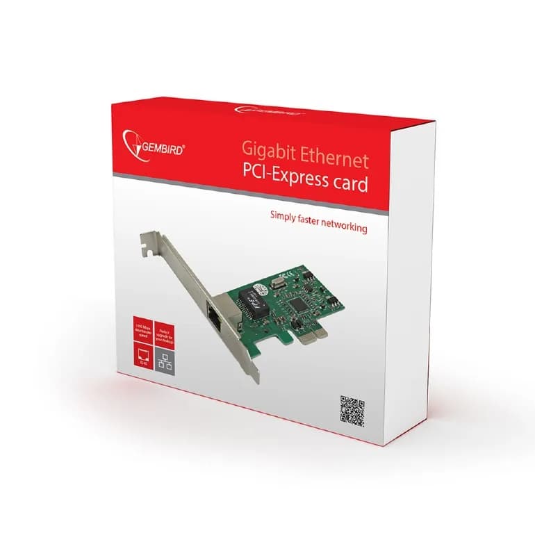 PLACA RETEA GEMBIRD , intern, PCI-E, port RJ-45, 1000 Mbps, "NIC-GX1" — miniatură