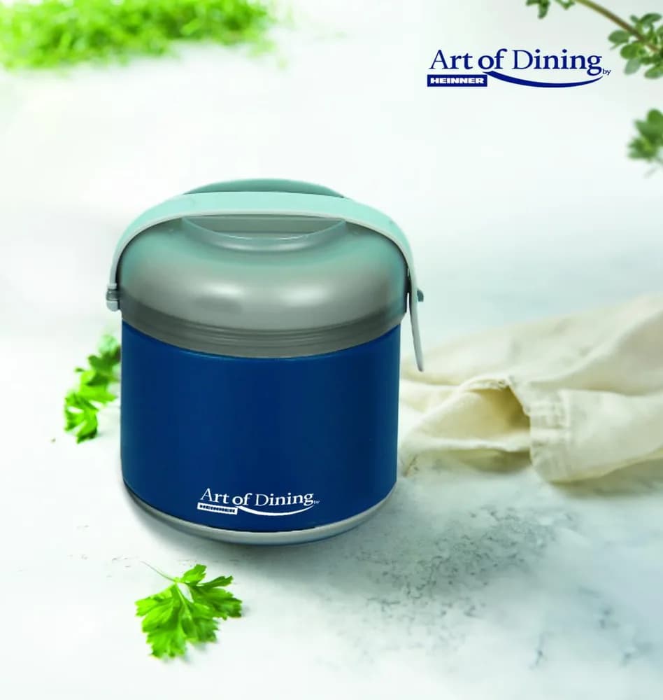 CASEROLA TERMICA 600 ML, LOCA, ALBASTRU, HEINNER — miniatură