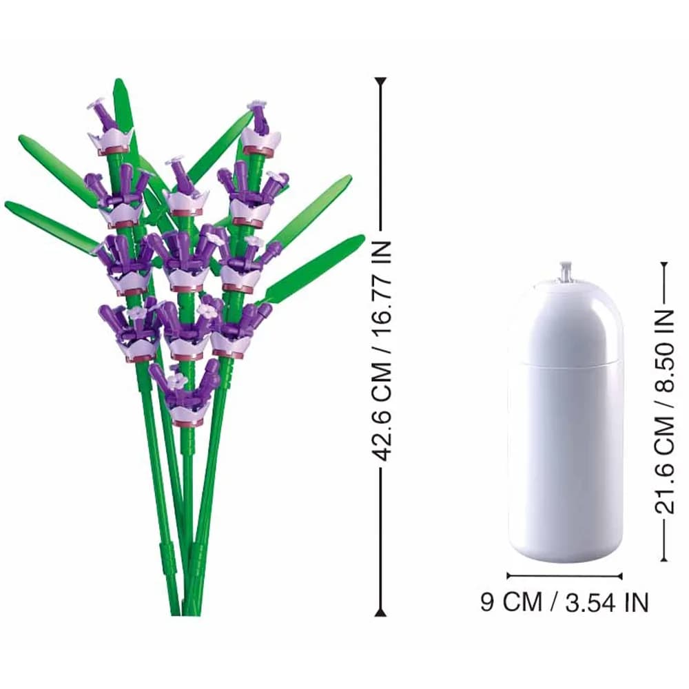 Set de Constructie Flowers, 258 piese, Lavanda - Sluban — miniatură
