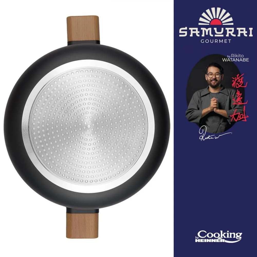 SEMIOALA ALUMINIU + CAPAC 28X14 CM, 7.8 L, RIKITO WATANABE, SAMURAI GOURMET, COOKING BY HEINNER — miniatură