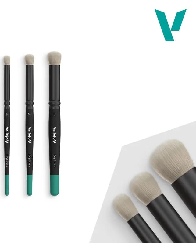 Accesoriu imprimantă 3D Acrylicos Vallejo Vallejo Natural Hair Dry Brush Set — miniatură